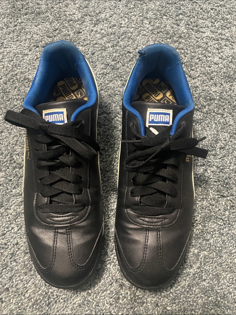 Puma Men’s Black Sneakers with Blue Inner Lining